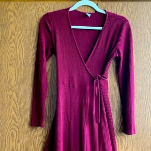 Old Navy size XS long sleeve sweater wrap dress